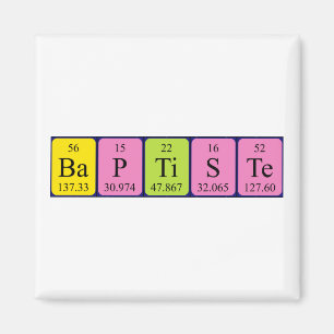 Baptiste periodic table name magnet