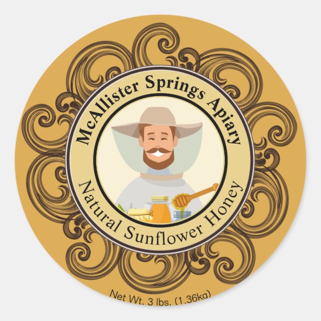 Baptiste photo Gold Honey Sticker (Devant)