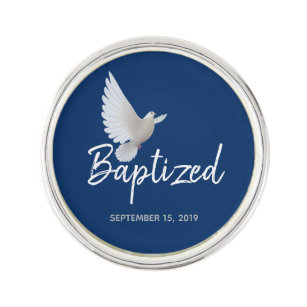 Baptized Custom Date Lapel Pin