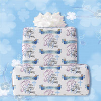 Baptized Holy Spirit Boy's Blue White Cross Dove