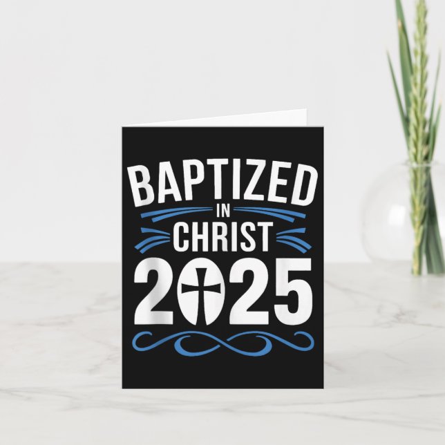Baptized In Christ 2025 Catholic Baptism Jesus God Card (Front)
