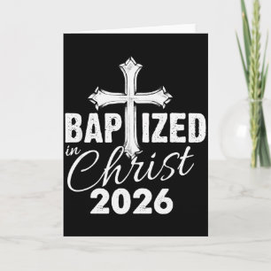 Baptized In Christ 2026 - Christian Cross Salvatio Card