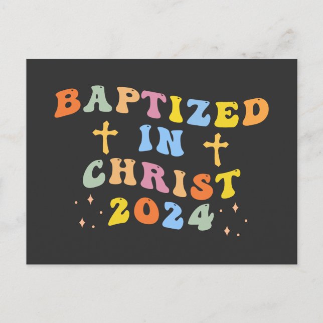 Baptized in Christ Holiday Postcard (Front)