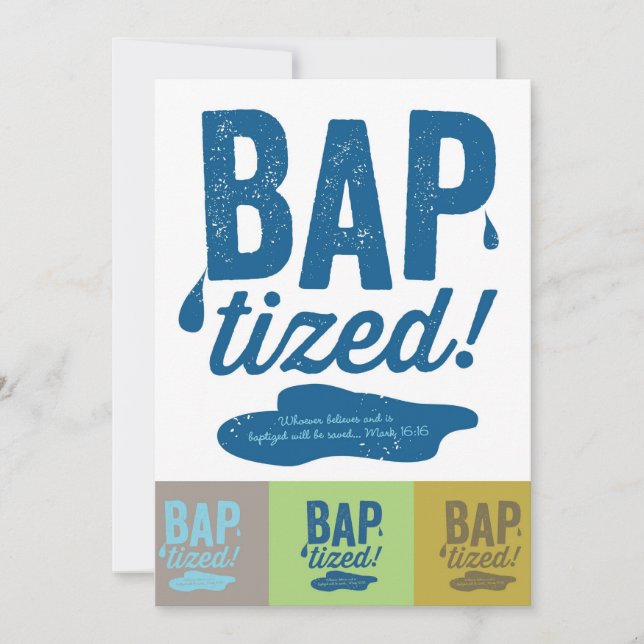 Baptized! Invitations (Front)