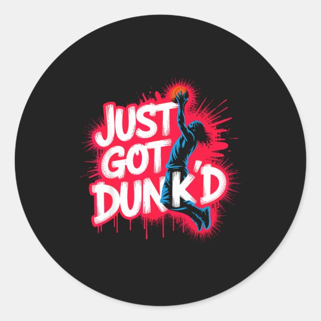 Baptized Jesus Just Got Dunked Baptism  Classic Round Sticker (Front)