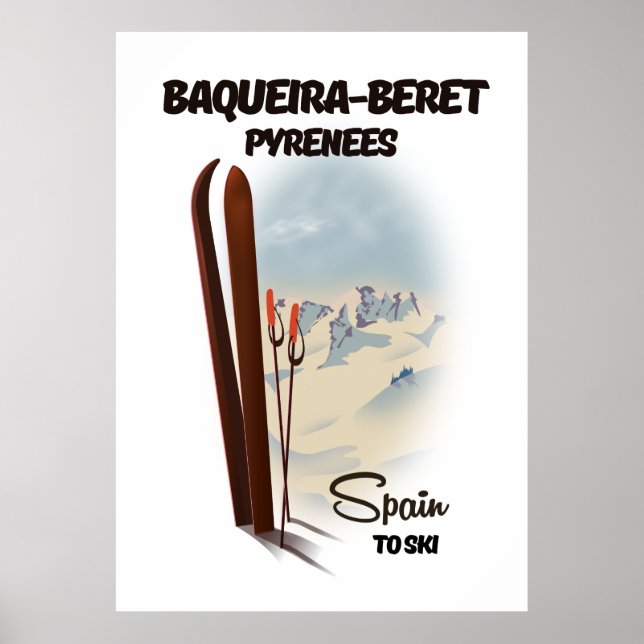Baqueira-Beret Spain ski poster. Poster (Front)