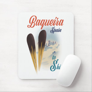 Baqueira Spain travel poster Mouse Pad