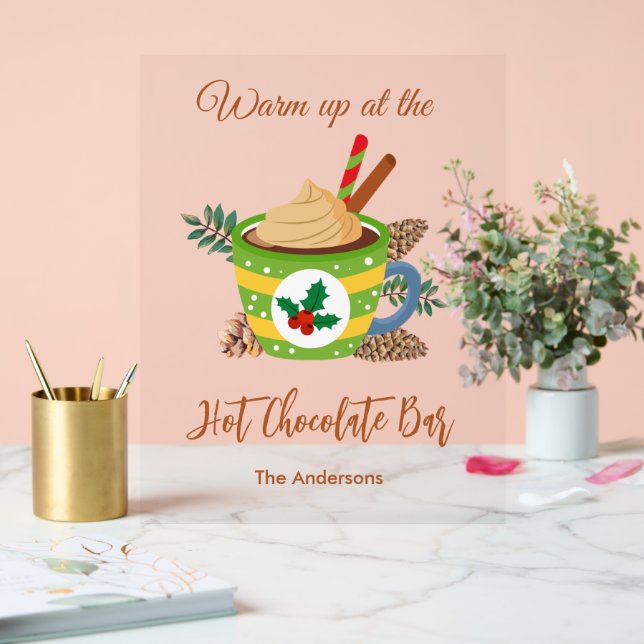 Bar à chocolat au cacao chaud de Noël (Mariage)
