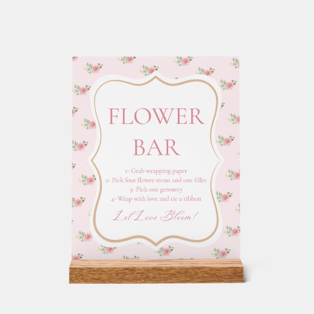 Bar à fleurs pour une Baby Shower sur le thème du  (Recto)