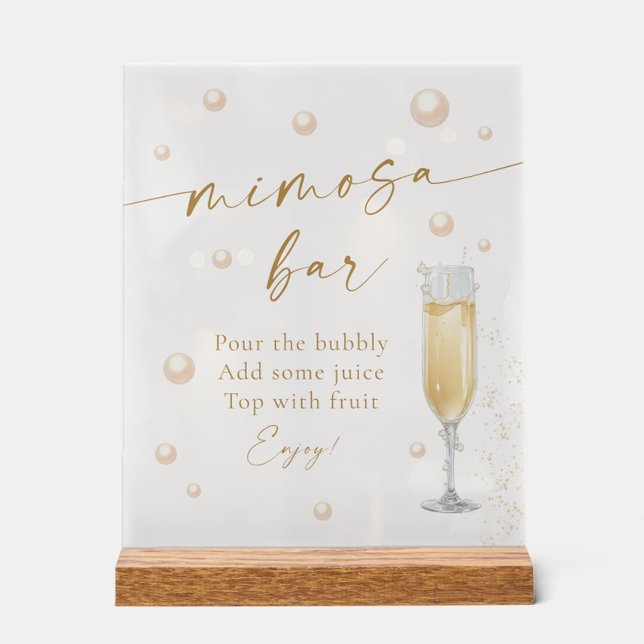 Bar à Mimosa Mariage Perles et Prosecco (Créateur téléchargé)