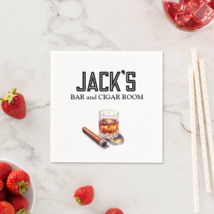 Bar and Cigar Room Paper Napkin