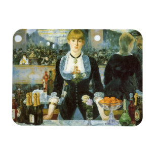 Bar at the Folies Bergere by Manet, Vintage Art Magnet