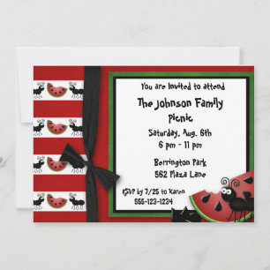 Bar B Q Picnic Party Invitations Announcement