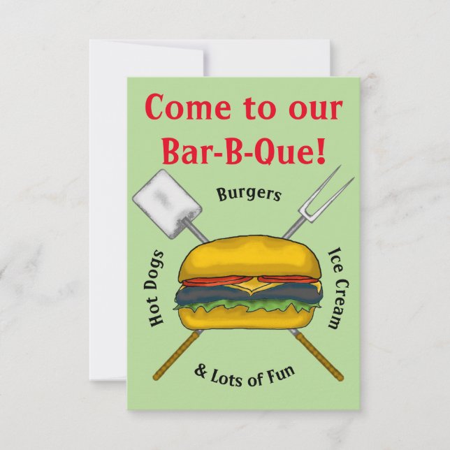 Bar-B-Que Party Invitation (Front)