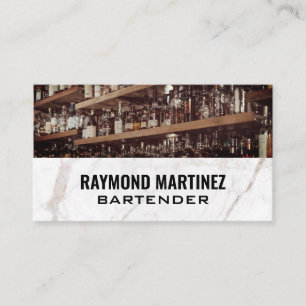 Bar back Alcohol Bottles Business Card