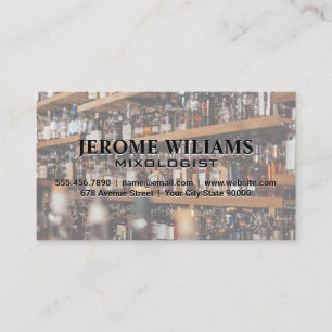 Bar Back   Bartender Business Card