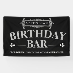 bar banner birthday event