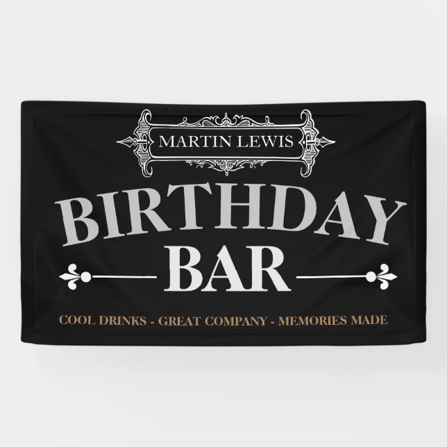 bar bannière événement d'anniversaire (Horizontal)