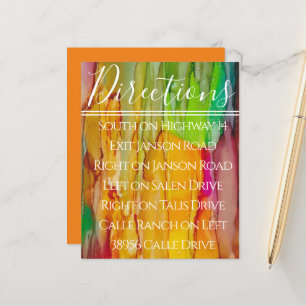 Bar Bat Mitzvah A Splash of Colour Direction Card