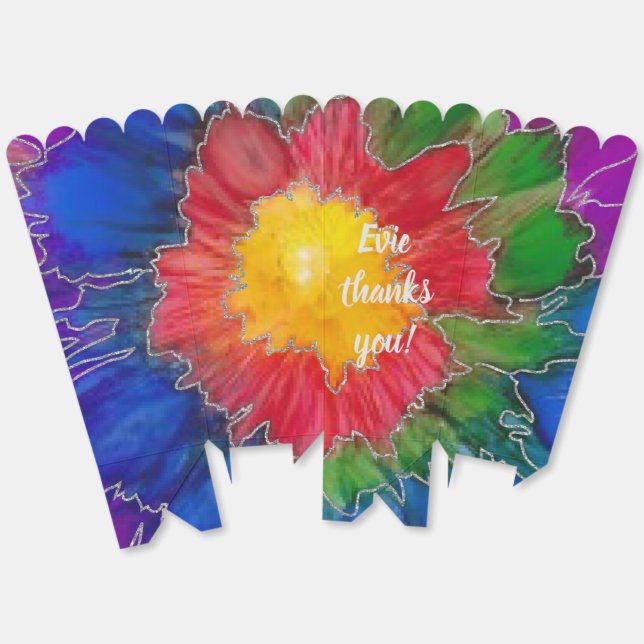 Bar Bat Mitzvah Elegant Colours Favor Box (Unfolded)