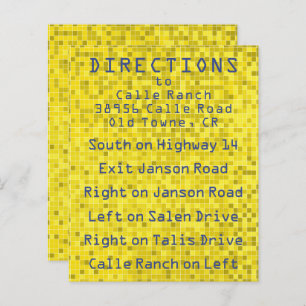 Bar Bat Mitzvah Enclosure/Direction Card Game On