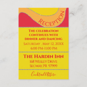 Bar Bat Mitzvah Enclosure Reception Cards Waves