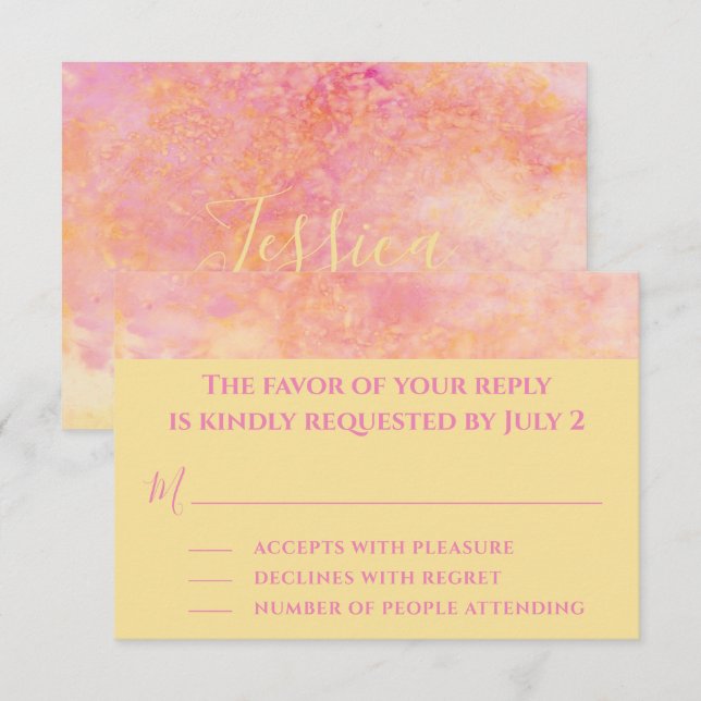 Bar Bat Mitzvah Enclosure RSVP Cards Simply Subtle (Front/Back)