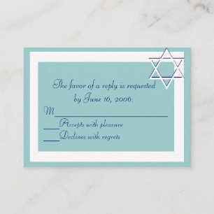 Bar/Bat Mitzvah Invitations Response Card