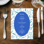 Bar Bat Mitzvah Jewish Wedding Botanicals Custom Menu<br><div class="desc">Perfect custom menu for a bat mitzvah, bar mitzvah or other Jewish celebration! Hand made watercolor art for you on the front and back side! FULLY CUSTOMIZABLE! Click on “Personalize” above to edit the text. Click "edit using design tool" to adjust the fonts, colours and placements and to delete the...</div>