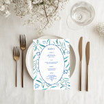 Bar Bat Mitzvah Jewish Wedding Botanicals Custom Menu<br><div class="desc">Perfect custom menu for a bat mitzvah, bar mitzvah or other Jewish celebration! Hand made watercolor art for you on the front and back side! FULLY CUSTOMIZABLE! Click on “Personalize” above to edit the text. Click "edit using design tool" to adjust the fonts, colours and placements and to delete the...</div>