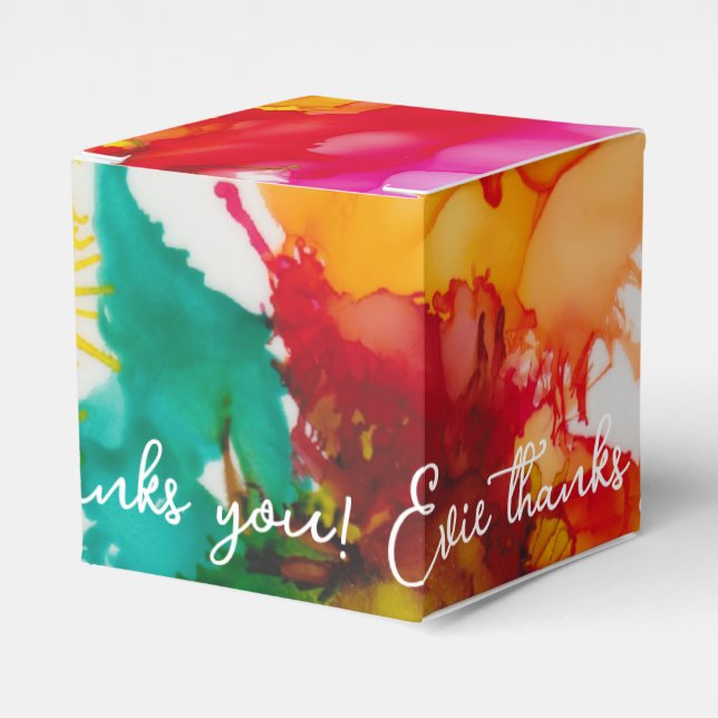Bar Bat Mitzvah Party Time Classic Favor Box (Front Side)