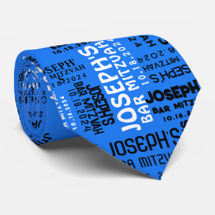 Bar & Bat Mitzvah Special Day Blue Tie