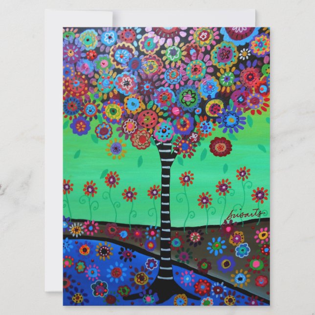 Bar Bat Mitzvah TREE OF LIFE invitations (Front)