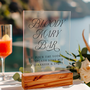Bar Bloody Mary à la typographie élégante moderne