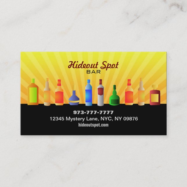 Bar Business Cards (Front)