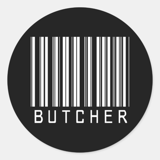 BAR BUTCHER DARK CLASSIC ROUND STICKER (Front)