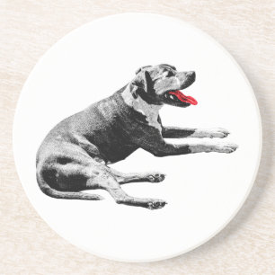 Bar Cart Grin—Red Tongue Mini Coaster
