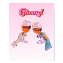 Bar Cart Print, Cheers Print, Bar Cart Decor,