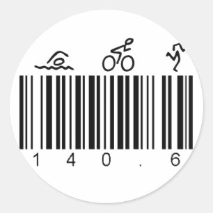 Bar Code 140.6 Classic Round Sticker