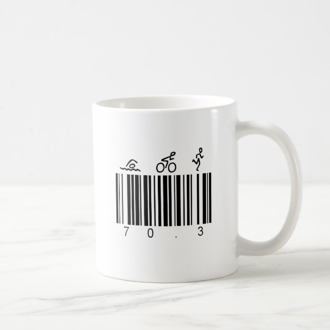 Bar code 70.3 coffee mug (Right)