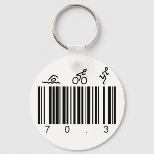Bar code 70.3 keychain