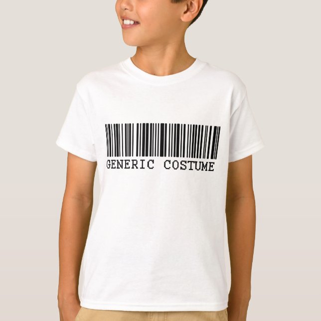 BAR CODE COSTUME Generic Halloween Costume T-Shirt (Front)