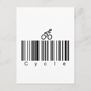 Bar Code Cycle Postcard