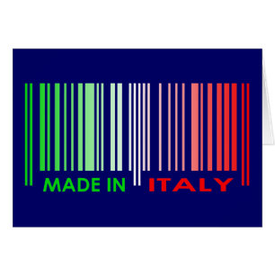Bar Code Flag Colours ITALY Dark Design