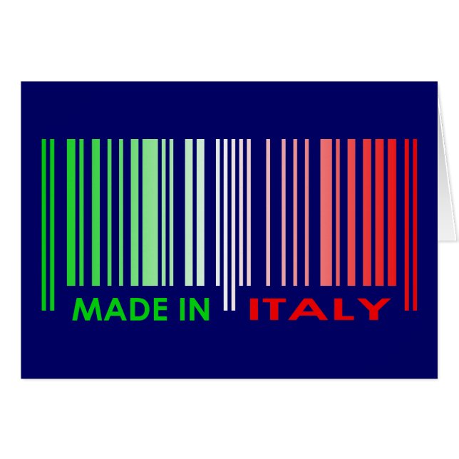Bar Code Flag Colours ITALY Dark Design (Front Horizontal)