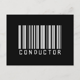 BAR CONDUCTOR DARK POSTCARD