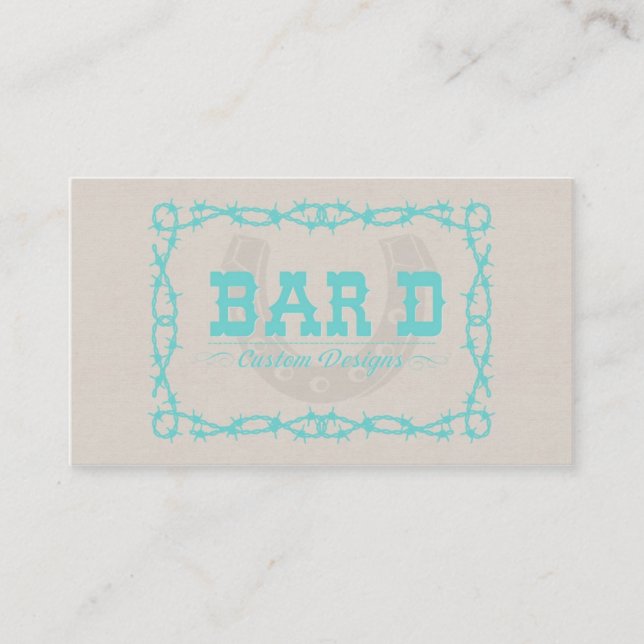 Bar D Custom Designs Business Card (Front)