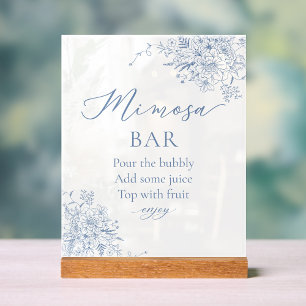 Bar de Mimosa pour une Baby Shower "Something Blue