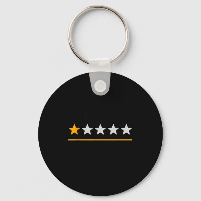 Bar Exam Survivor Funny 1 Star Very Bad Would Not  Keychain (Front)