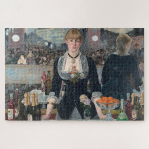 Bar Folies-Bergere Manet Impressionist Painting Jigsaw Puzzle